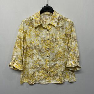 JM Collection Women Blouse Top Button Shirt Size 16W Floral Embroidered B339 -12